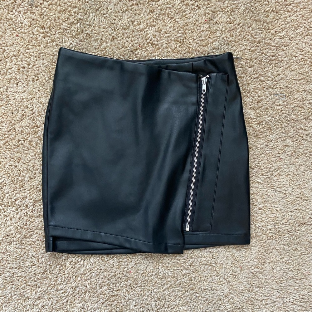 Lulus Black Leather Skirt